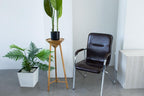 Tall Round Wood Side Table, Rustic Plant Stand