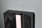 Black Wood LED Wall Sconce, Modern Bedside Lamp