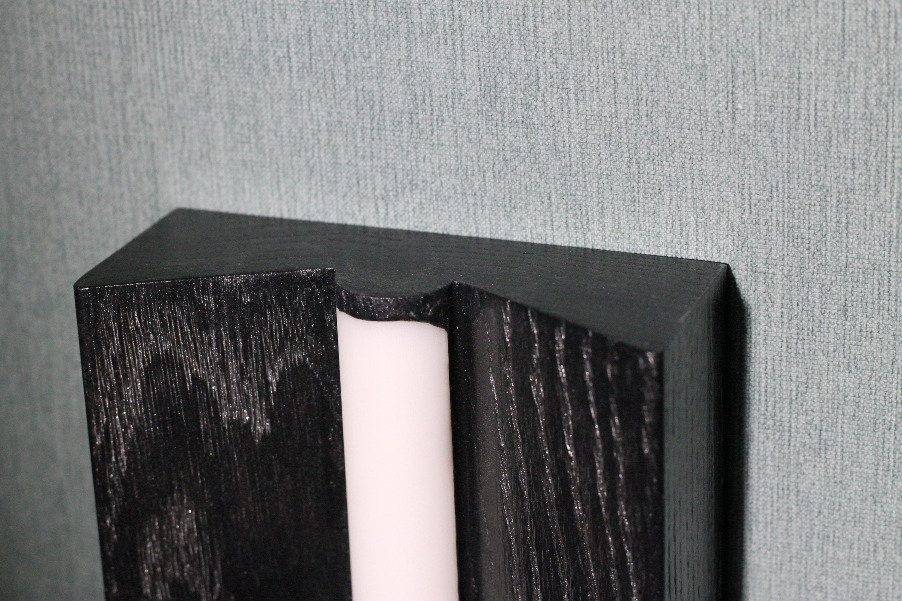 Black Wood LED Wall Sconce, Modern Bedside Lamp