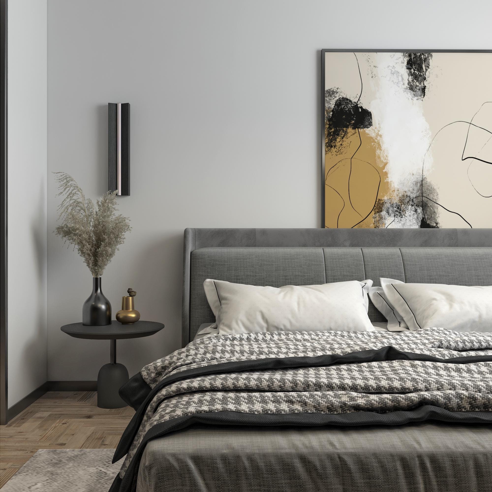 Wood Night Light, Modern LED Wall Sconce, Minimalist Bedroom Lighting