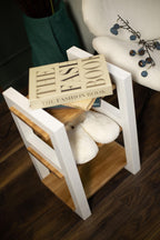Oak Wood Vertical Shoe Rack, Narrow Entryway Organizer