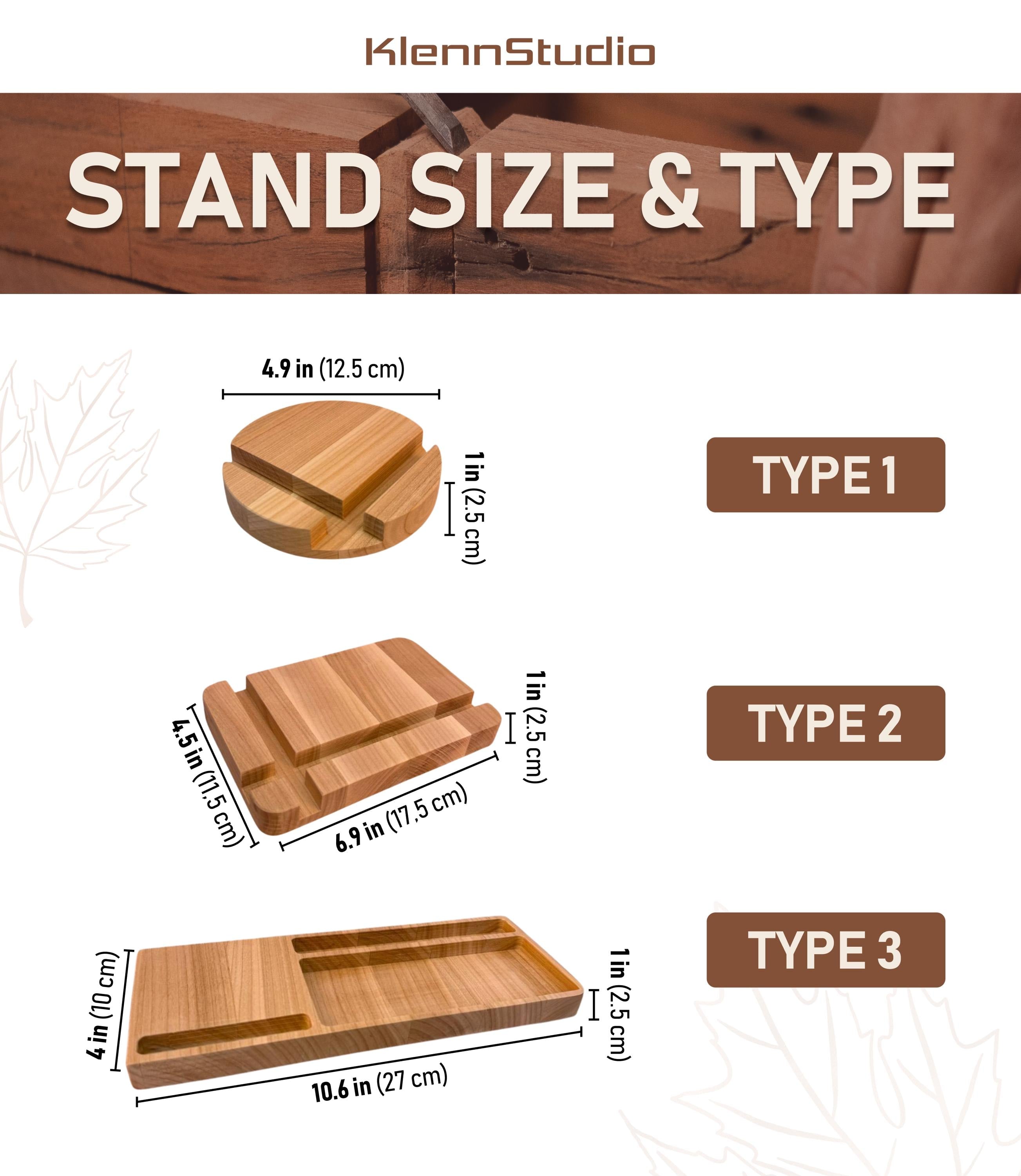 Wood Phone Stand, Desk Organizer, Glasses Holder, iPhone Accessories