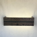 Dark Oak Wood Wall Sconce, Rustic LED Bedside Lamp