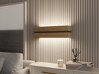 Handcrafted Oak Wood Sconce, Modern LED Wall Lamp, Natural Wax Finish