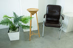Tall Round Wood Side Table, Rustic Plant Stand
