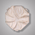 Carved Wood Plant Stand, Sculptural Tabletop Decor, Modern Handmade Accent