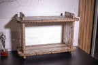 Rustic Cherry Wood Floating Shelf, Mid Century Modern Bookshelf