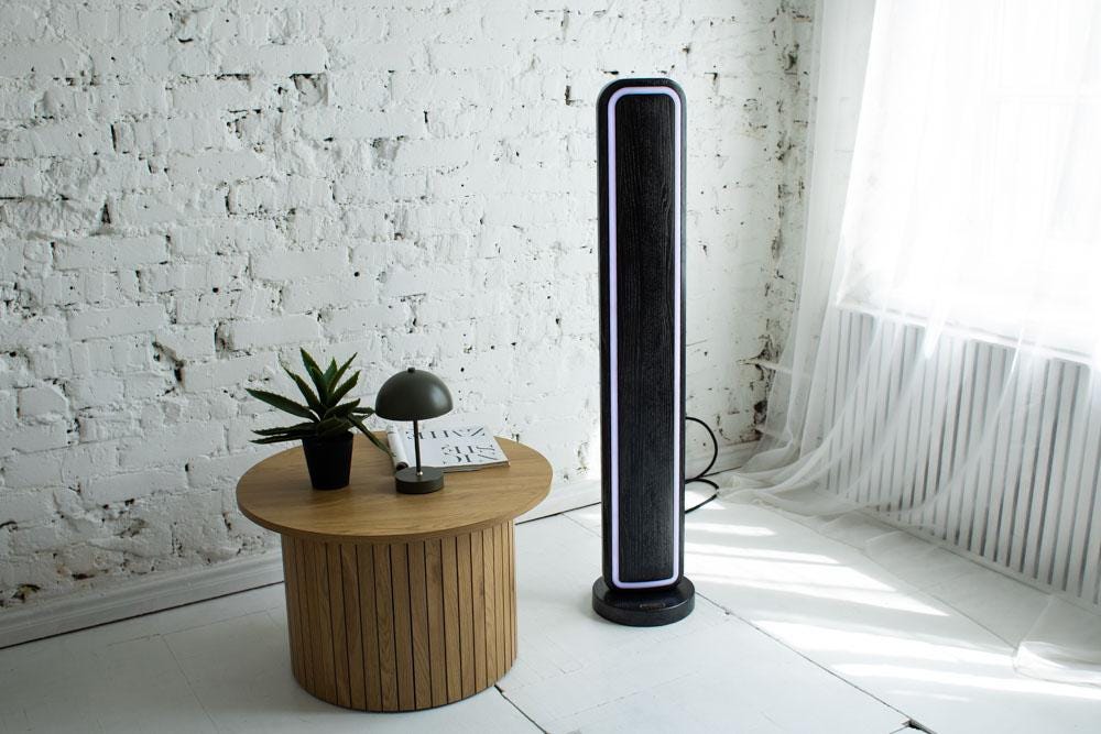 Oak Wood RGB Floor Lamp, Dimmable Nordic Mood Light