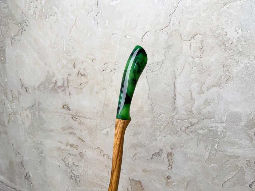Long Wooden Shoehorn, Walnut Oak, Entryway Shoe Accessory