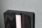 Black Wooden LED Wall Sconce, Handmade Nightlight