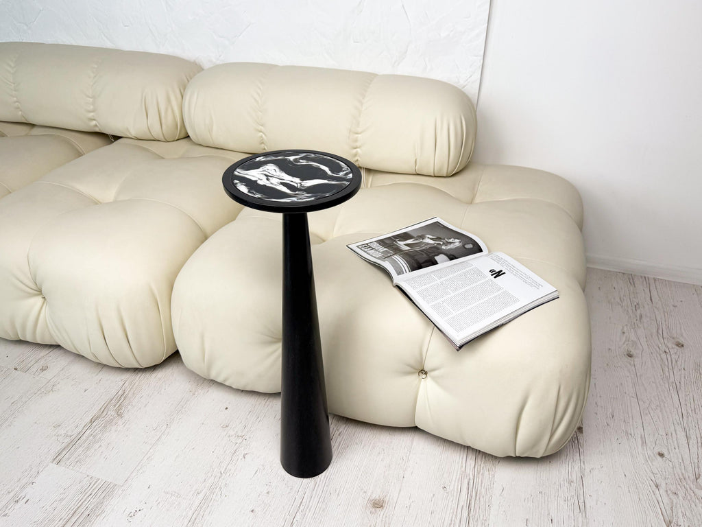 Resin Mushroom Table, Black Accent Sofa Table, Modern Home Decor