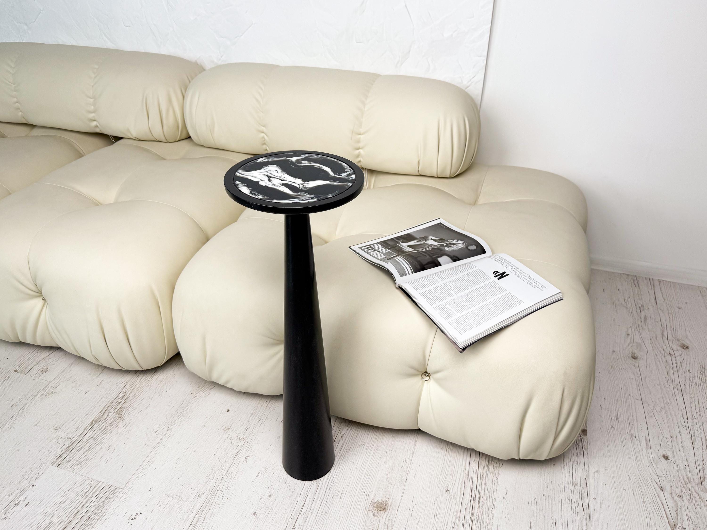 Resin Coffee Table, Round Wood Plant Stand, Modern Accent Table