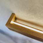 Handcrafted Oak Wood Sconce, Modern LED Wall Lamp, Natural Wax Finish
