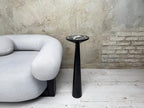 Black Epoxy Resin Coffee Table, Minimalist Mushroom Plant Stand