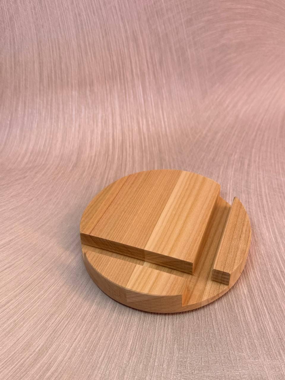 Minimalist Wood Phone Stand, Desk Cell Phone Holder