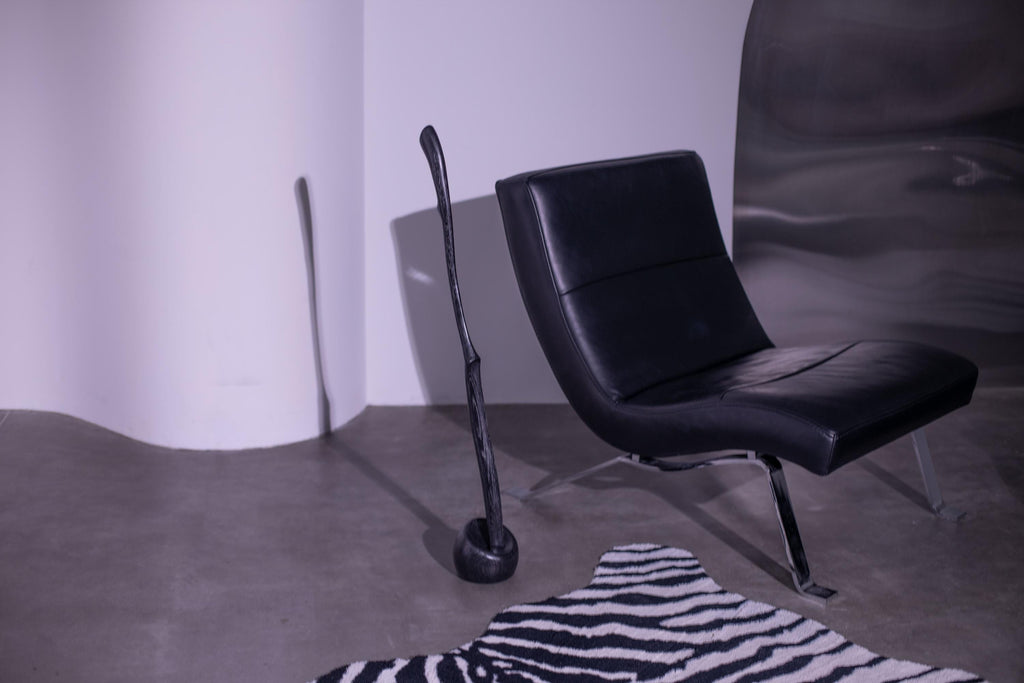 Long black shoe horn with stand, easy dressing aid, gift for pregnant women