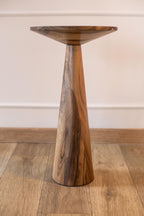 Handmade Walnut Resin Table | Round Mushroom Plant Stand