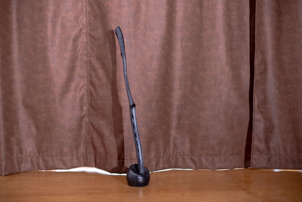 Long black shoe horn with stand, easy dressing aid, gift for pregnant women