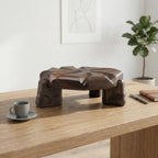Handmade Tabaco Cherry Wood Plant Stand, Rustic Modern Accent Decor