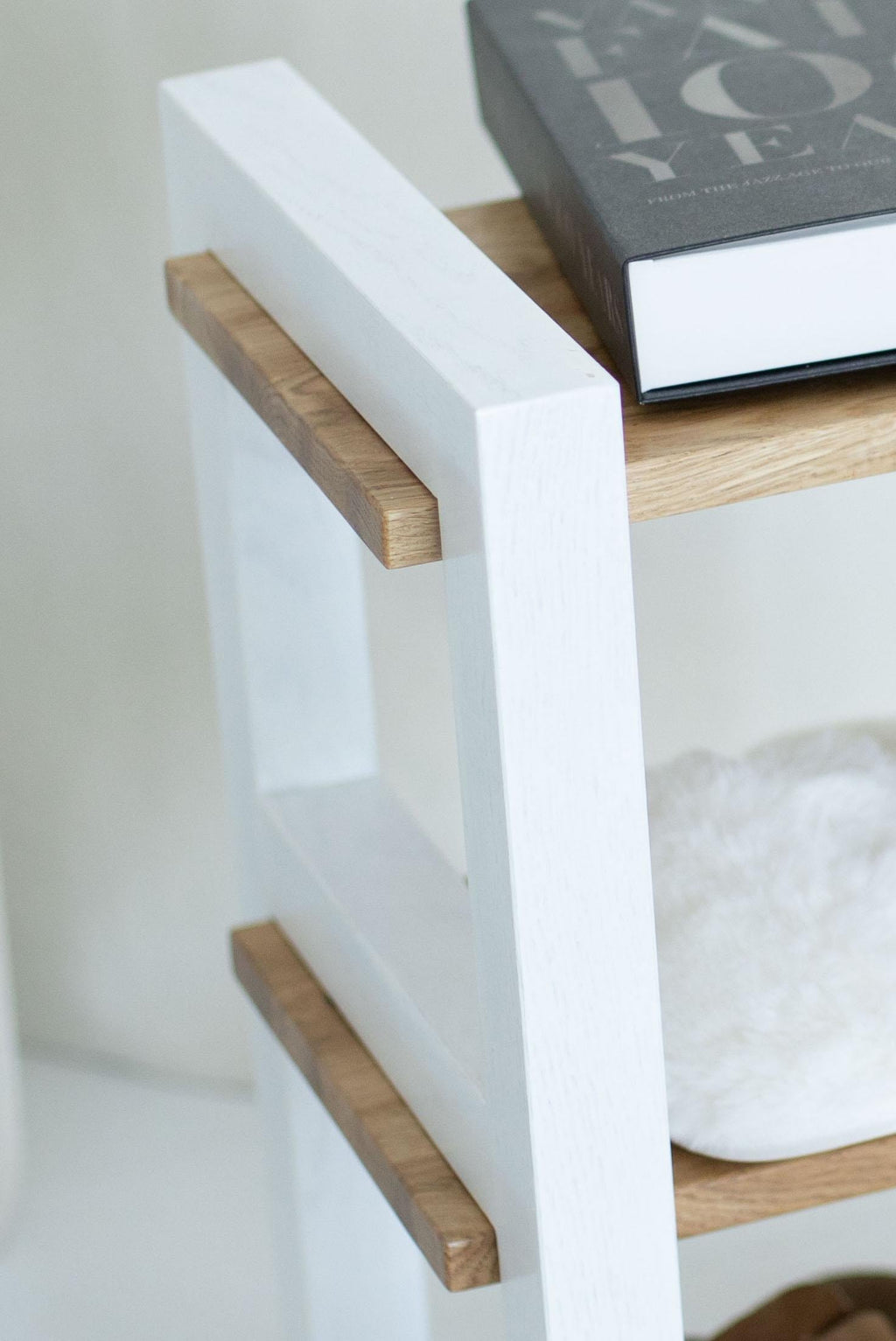 Handmade Oak Shoe Rack, Entryway Organizer Bench, Narrow Shoe Storage