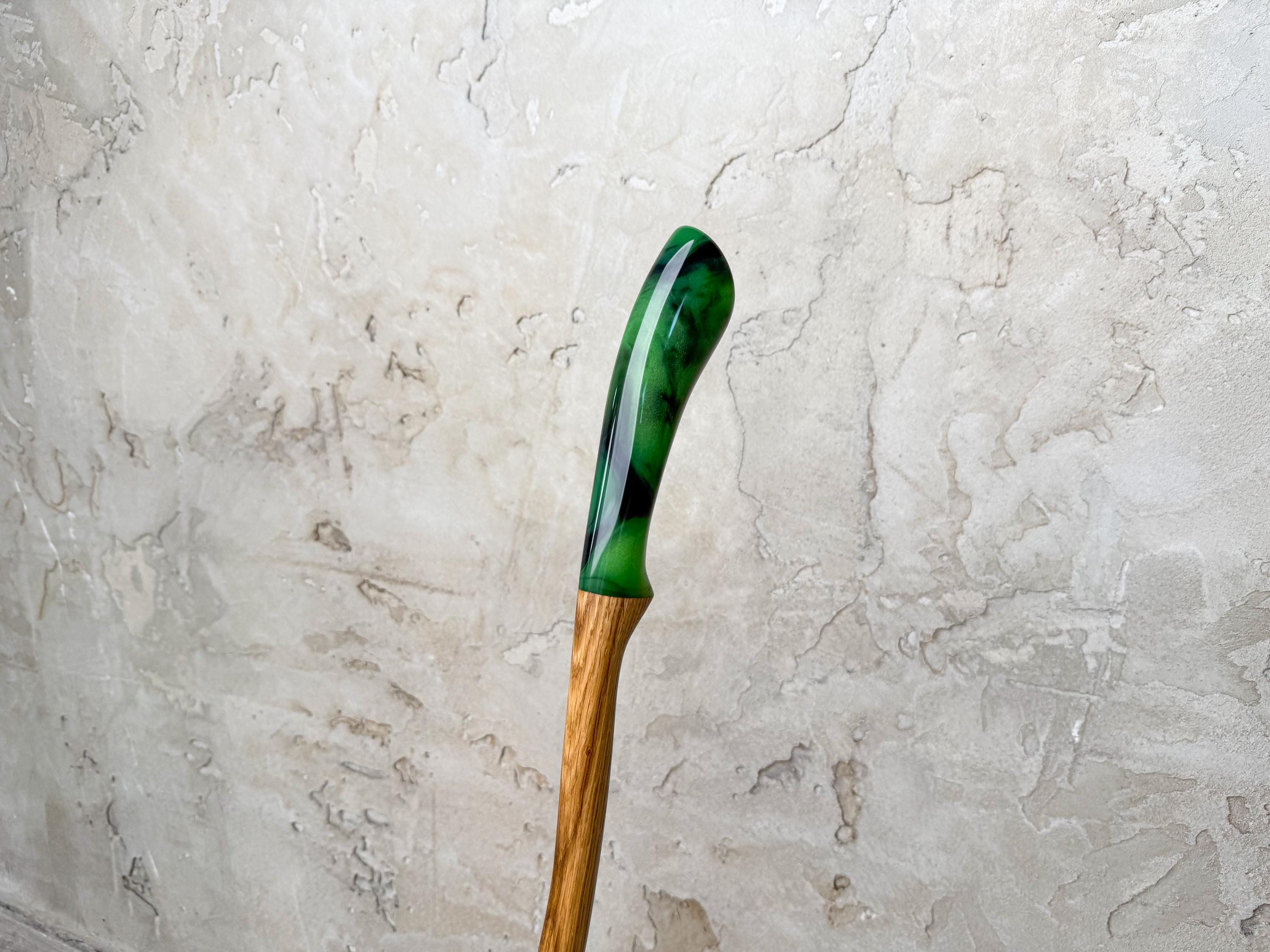 Handcrafted Walnut Shoe Horn, Epoxy Resin Base, New Home Gift, Entryway Decor