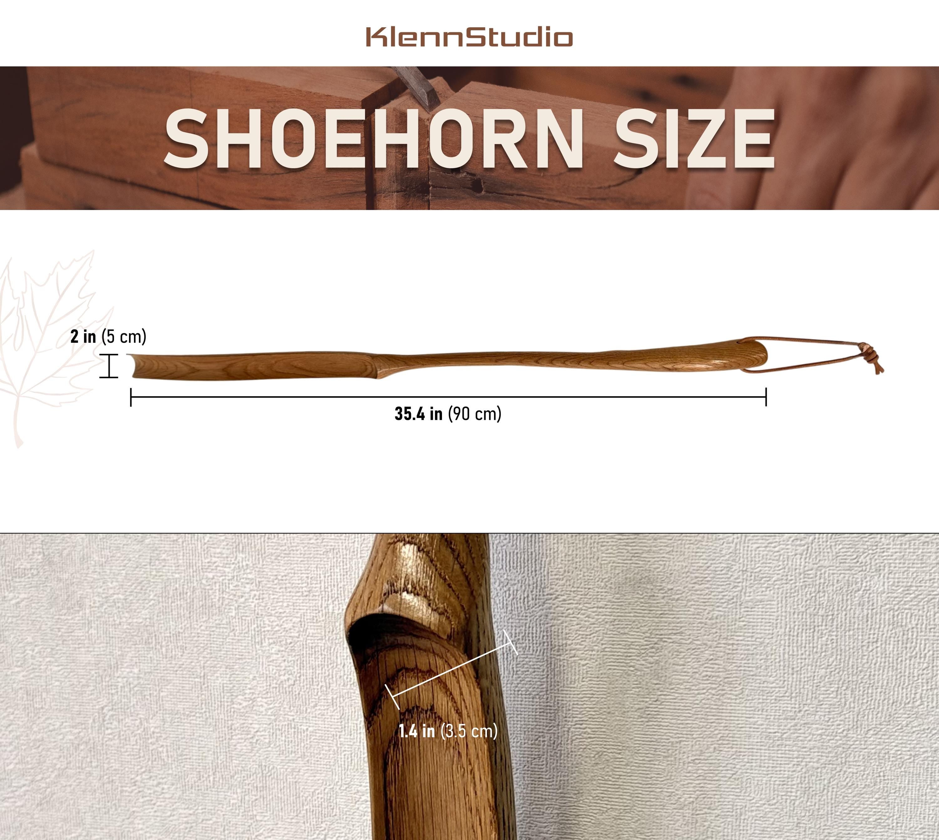 Natural wood long shoehorn, wood shoe horn, rustic cottage decor, christmas gift for him