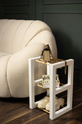 Modern Wood Shoe Rack, Vertical Entryway Shoe Storage Bench