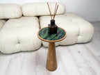 Handmade Oak Coffee Table | Green Swirl Epoxy Resin Accent