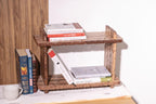 Handmade wooden kitchen spice rack and organizer, wood dish rack shelf