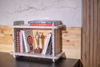 Rustic Cherry Wood Floating Shelf, Mid Century Modern Bookshelf