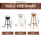 Handmade Black Oak Japandi Pedestal Table, Modern Farmhouse Plant Stand