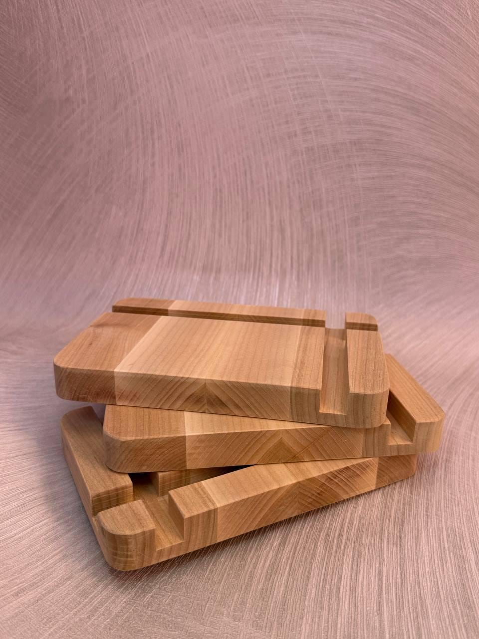 Minimalist Wood Phone Stand, Desk Cell Phone Holder