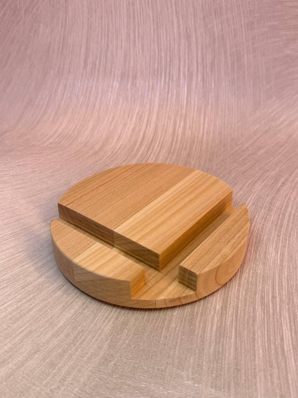 Wood Desk Organizer, Smartphone Tablet Stand, Custom Wood Tray