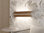 Minimalist Oak Wood LED Wall Sconce, Bedside Lamp