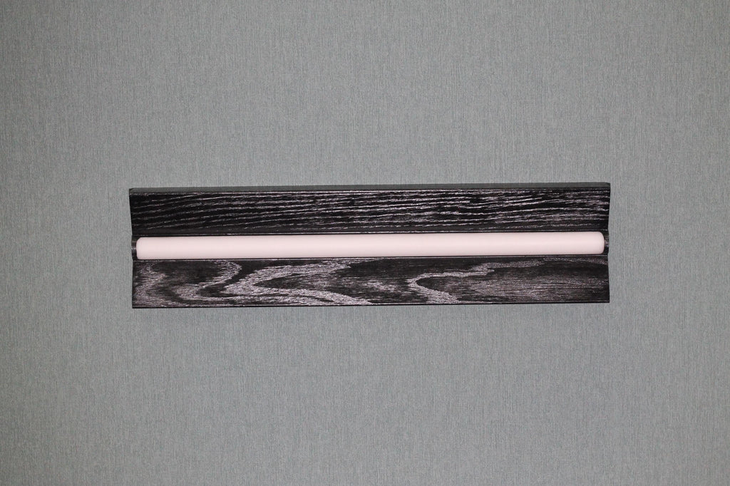 Black Wooden LED Wall Sconce, Handmade Nightlight