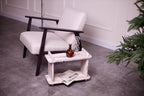 Handmade wood side table, free standing shelf, magazine rack, entryway organizer