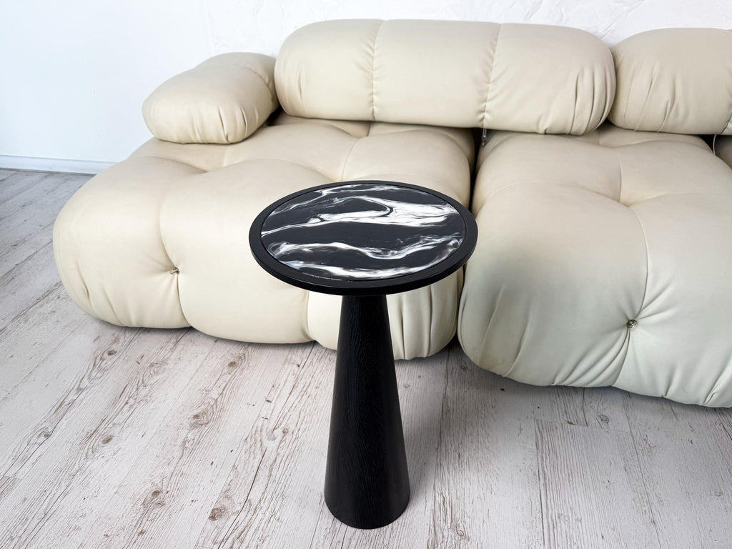 Resin Mushroom Table | Walnut Plant Stand, Modern Accent Furniture