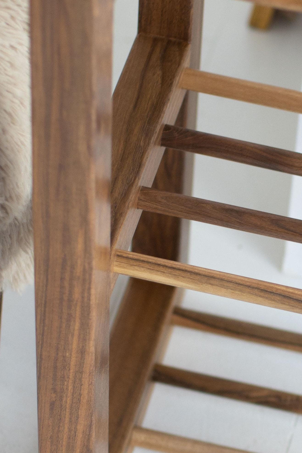 Handmade Wood Shoe Rack, Vertical Entryway Shoe Display