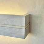 White Oak Wood LED Wall Sconce, Minimalist Bedside Lamp