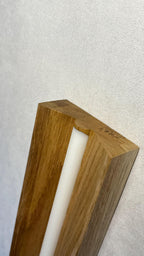 Solid Wood LED Wall Sconce, Minimalist Bedside Lamp