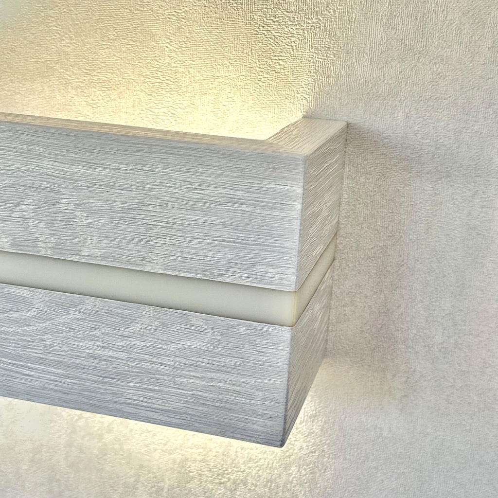 White Oak Wood LED Wall Sconce, Minimalist Bedside Lamp