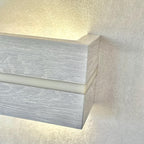 White Oak Wood LED Wall Sconce, Minimalist Bedside Lamp