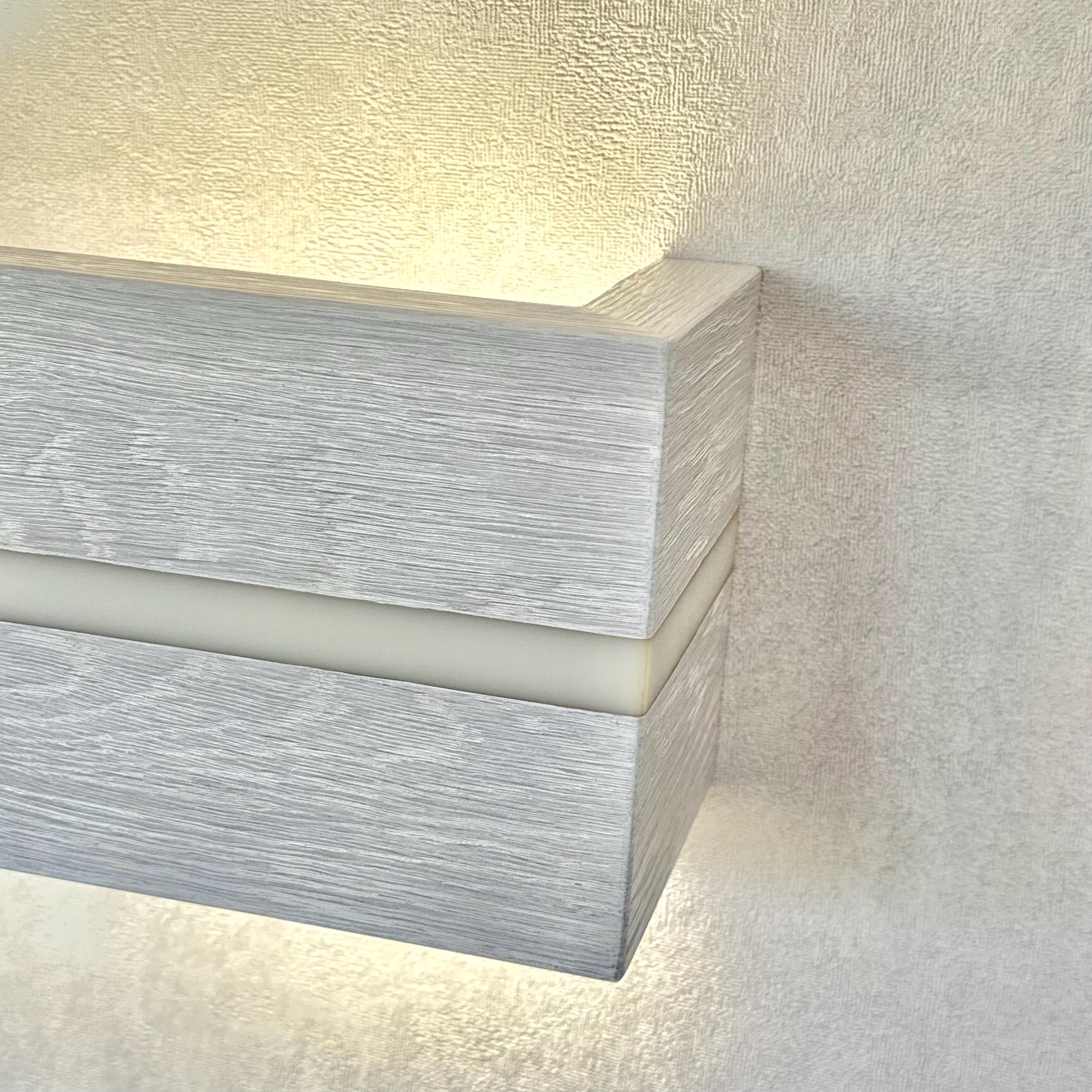 White Oak Wood LED Wall Sconce, Minimalist Bedside Lamp