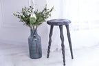Hand-Carved Cherry Wood Plant Stand, Organic Sculpted Pedestal