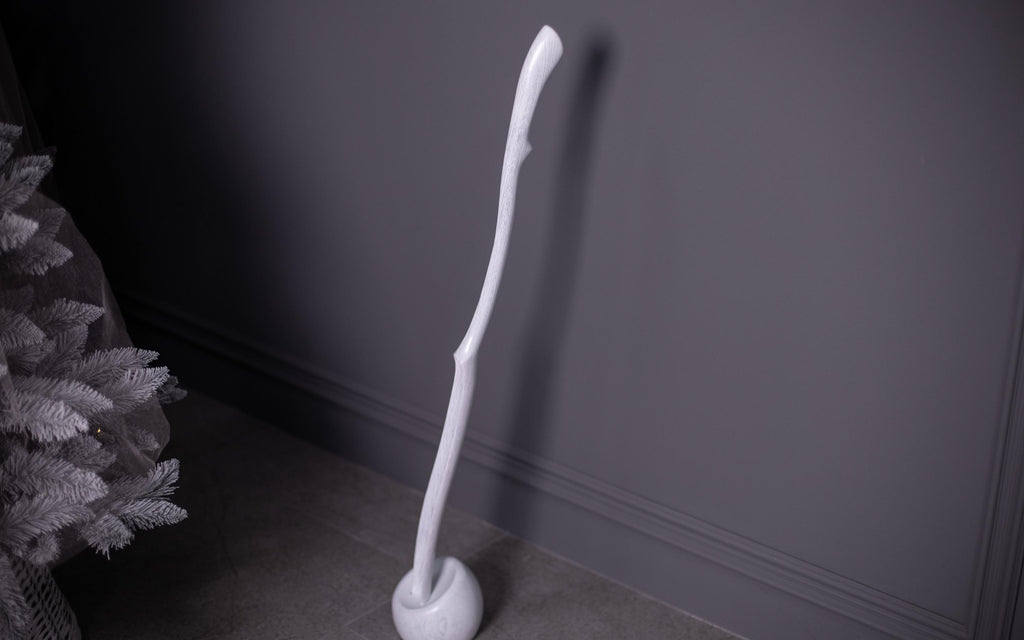 White long standing shoe horn, handmade functional furniture,  wood home decor gift