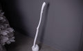 Ergonomic long wooden shoe horn with stand, rustic handmade boot accessory