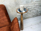 Oak Plant Stand, Resin Table Top, Handmade Accent Furniture
