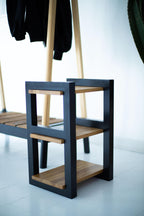 Oak Wood Vertical Shoe Stand, Entryway Shoe Organizer, Handmade