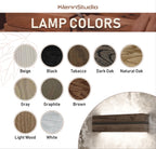 Handmade Dark Oak Wall Sconce, Modern Rustic Wood Wall Lamp