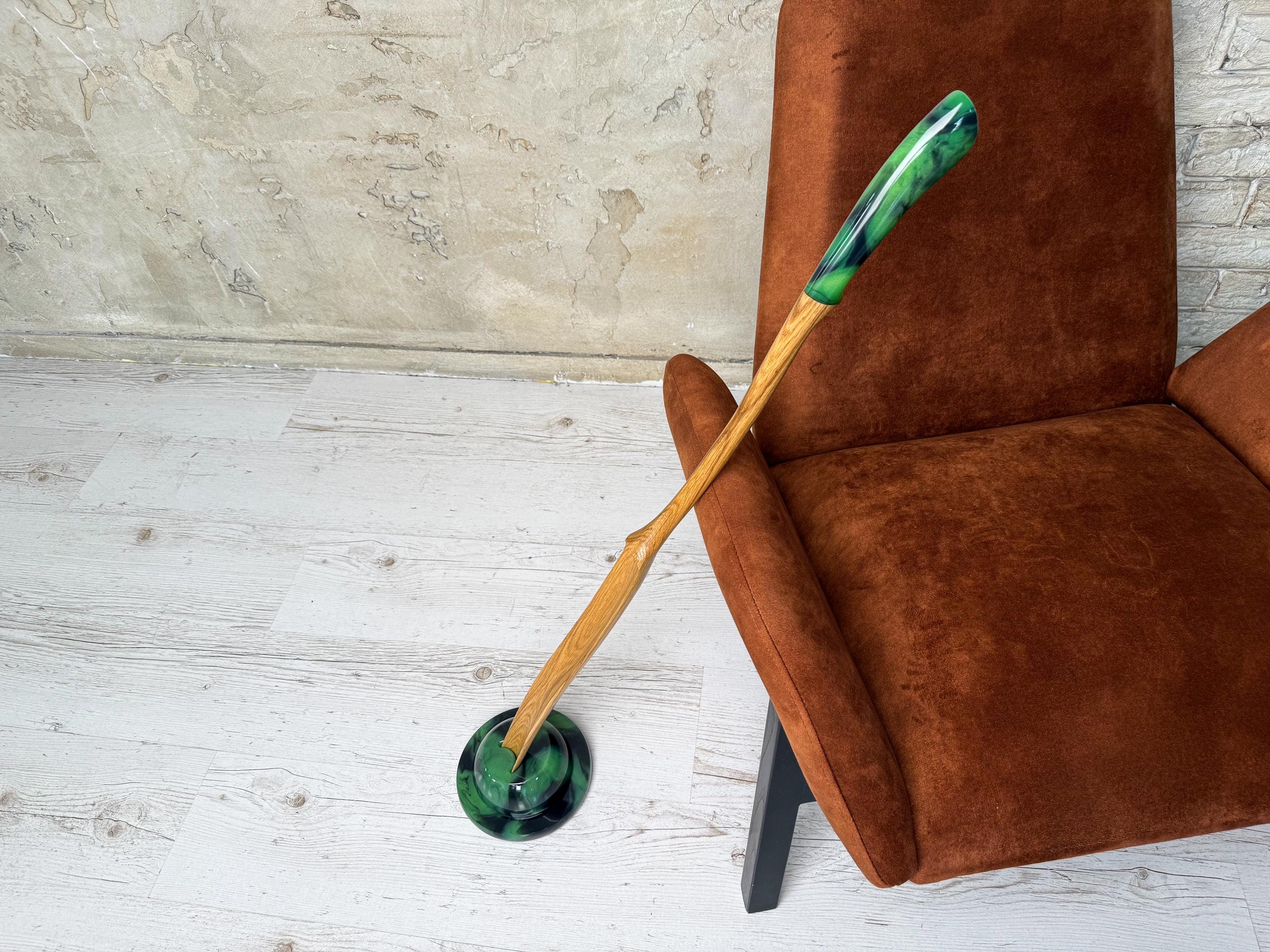 White Wooden Shoehorn, Long Hanging Shoe Spoon, Entryway Accessory
